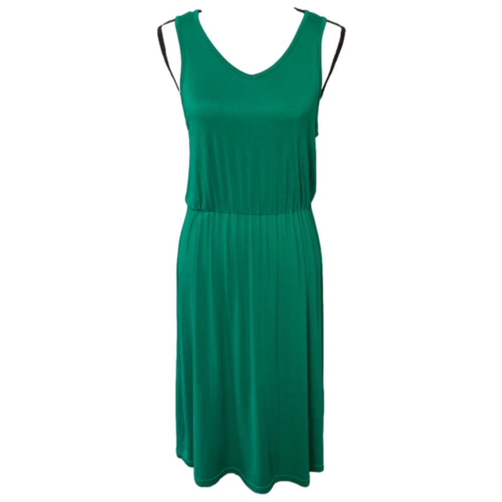Women's Sleeveless Sundress Lightweight V Neck Knee Length Coastal Dress NWT